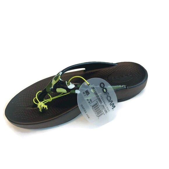Oofos Womens Size 5 Oolala Limited Thong Sandals Recovery Flip Flops Jungle Camo - Picture 3 of 10